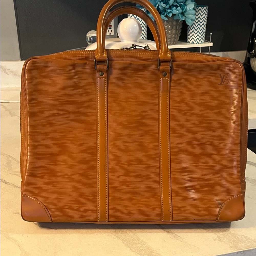 Louis Vuitton Brown Epi Document/Laptop Bag